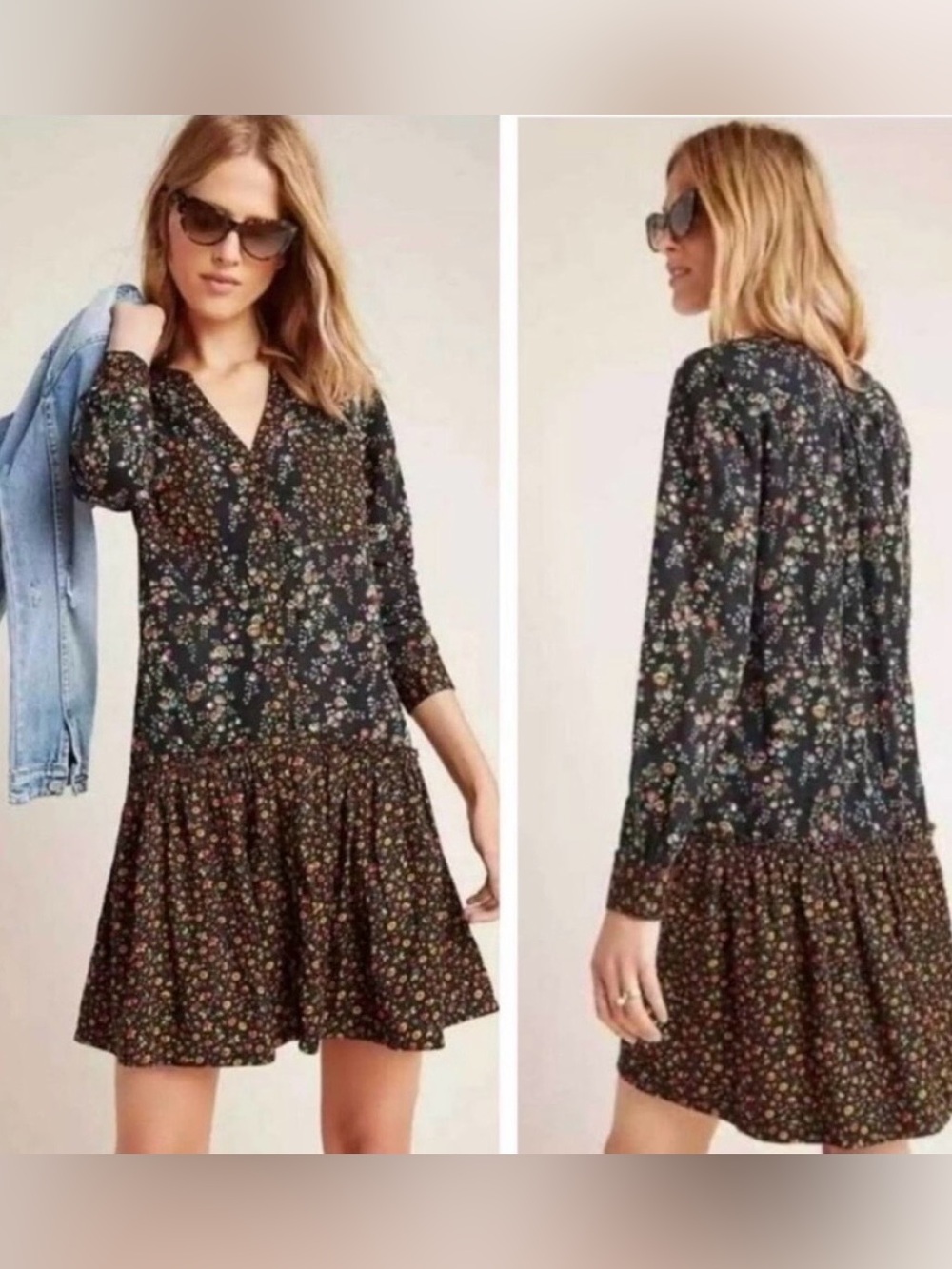 Anthropologie Maeve Marlie Button Front Midi Dress